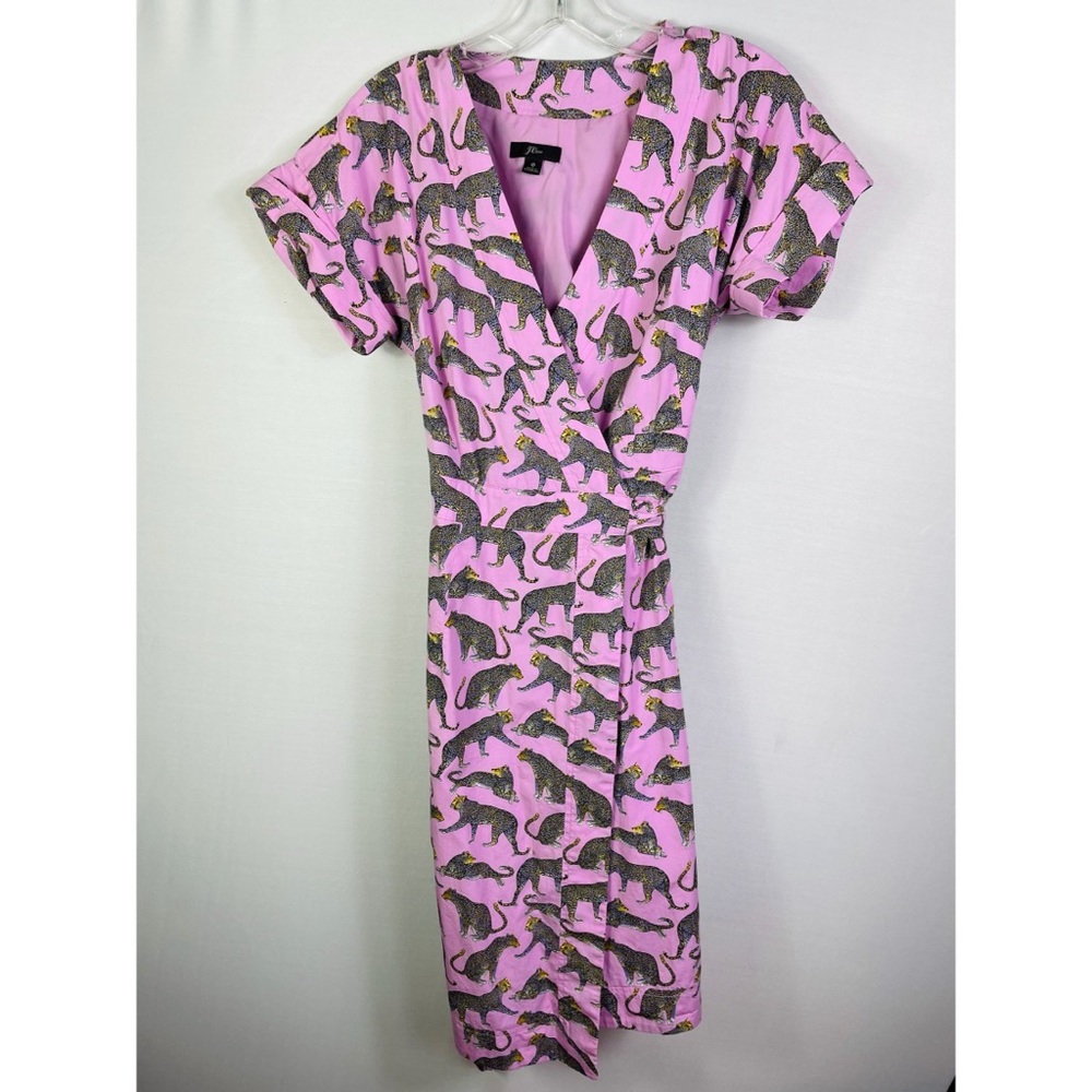 J. Crew Ratti Cheetah-print Wrap Dress - Picture 2 of 7